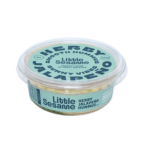 Little Sesame Herby Jalapeno Hummus Retail 8 OZ