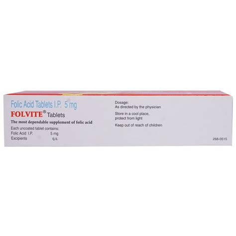 Folvite Tablet | Uses, Side Effects, Price | Apollo Pharmacy