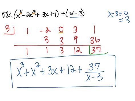 Image result for Divide Polynomials Using Synthetic Division