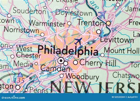 Philadelphia,on the map stock image. Image of gridlock - 52532269