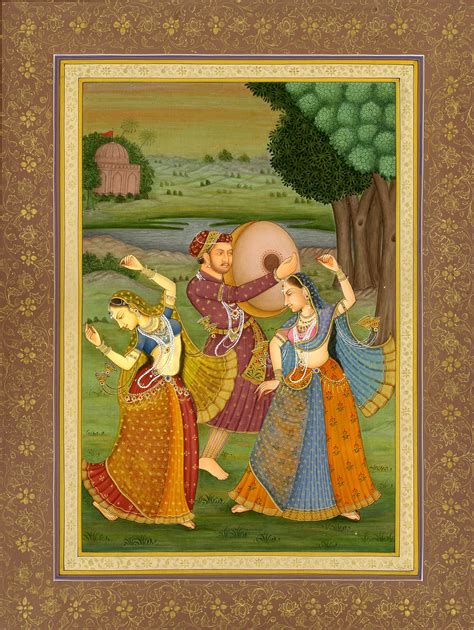 A Dance for Self Delight, Mughal miniature | Vintage art paintings ...