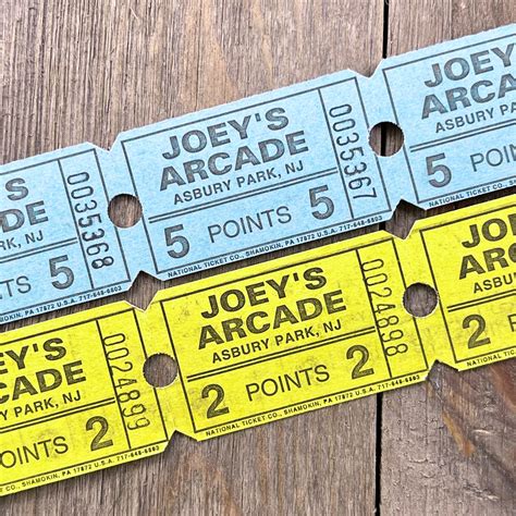 20 Assorted Vintage Joey's Arcade Tickets - Crafty Lisa's Vintage