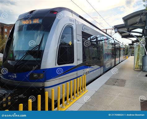 A Charlotte CATS LYNX Blue Line Light Rail Train at UNC Charlotte Main ...