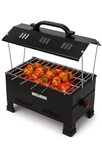 Wellberg Electric and Charcoal Barbeque Grill Amazing Portable BBQ ...