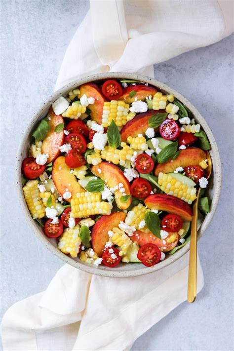 The Best Summer Peach Salad (Gluten Free) • Daisybeet