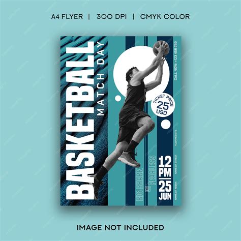 Basketball match flyer | Premium Vector