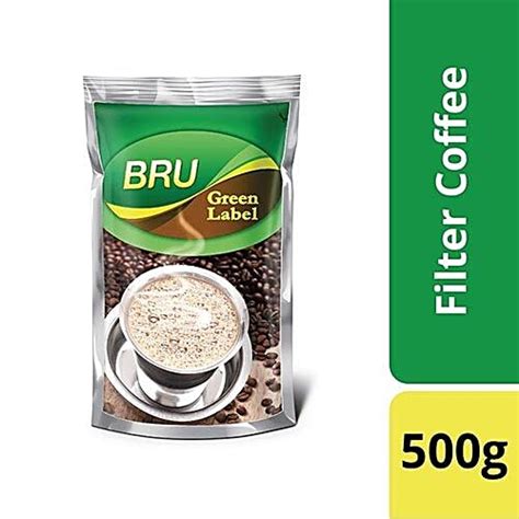 Buy Bru Filter Coffee Green Label 500 Gm Online At Best Price of Rs 175 ...