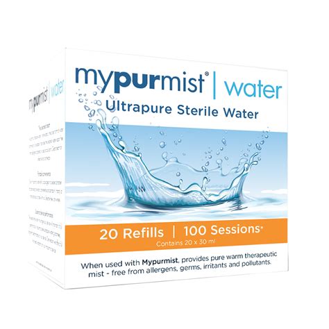 Buy Mypurmist Ultrapure Sterile Water for All Mypurmist Steam ...