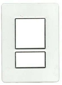 GM Module PARTITION Cover Plate with Support Frame Glossy White Set ...