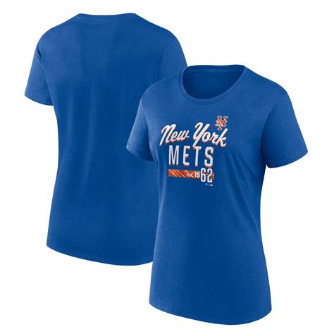 Women's New York Mets Fanatics Royal Logo Fitted T-Shirt