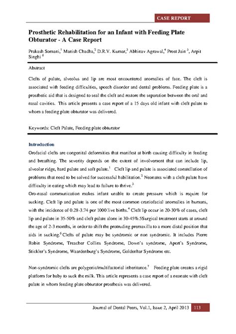 Feeding plate 2013 - Case-based Learning - Prosthetic Rehabilitation ...