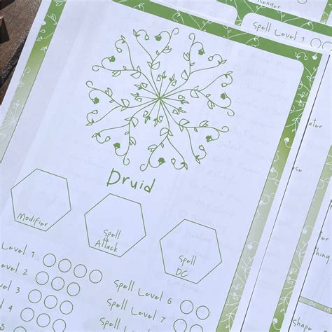 Druid Spelltracker DND Set All D&D 5e Druid Spell Lists - Etsy Ireland