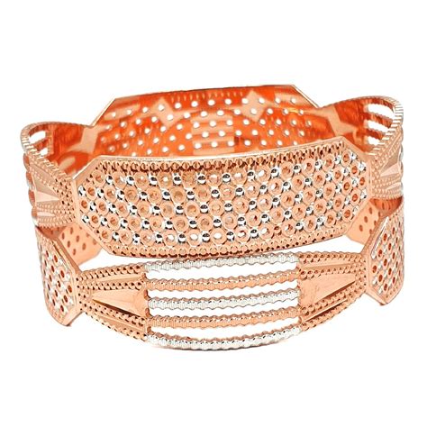 Buy quality One gram gold forming rose plated bangles mga - bge0364 in ...