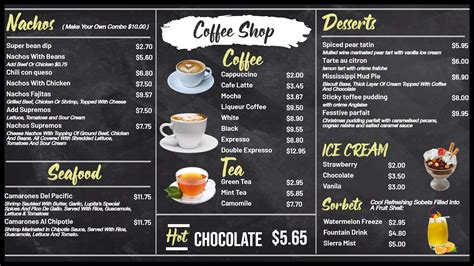Coffee Shop Menu Boards | Lira Screen