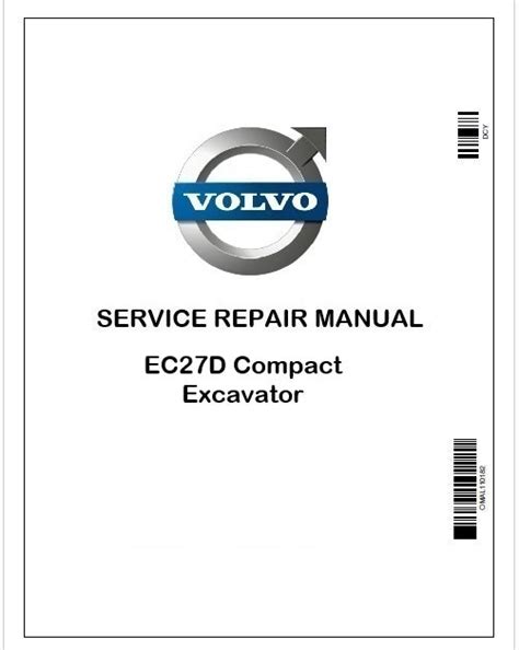 Volvo EC27D Compact Excavator Service Manual Instant PDF