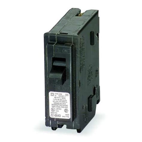 SQUARE D 20A, 1 pole Miniature Circuit Breaker, QO, 120/240V AC, - QO120HID