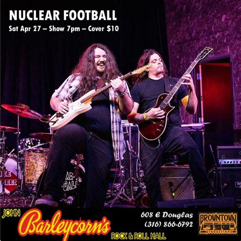 Nuclear Football at John Barleycorn’s, 608 E Douglas Ave, Wichita, KS ...
