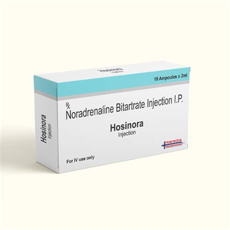 Hosinora - Noradrenaline Bitartrate Injection I.P. - Health Biotech Limited