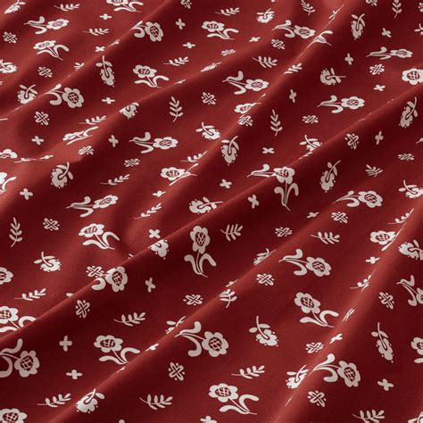 TÅGSÄCKMAL flat sheet and pillowcase, red/floral pattern, 150x260/50x80 ...