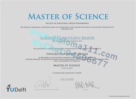 最新制作荷兰毕业证|代尔夫特理工大学英文版文凭证书