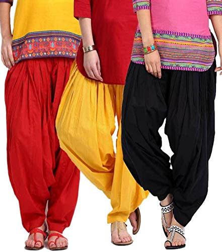 Buy PI World Cotton Solid Patiala Multicolour at Amazon.in
