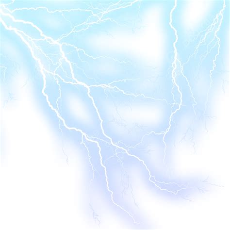 Realistic Lightning Effect In Blue Color Electric Glowing, Lightning ...