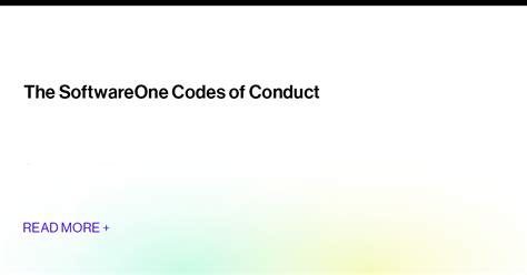 SoftwareOne Codes of Conduct | SoftwareOne