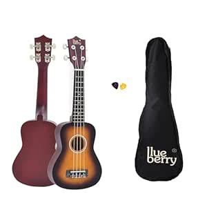BLUEBERRY UK-41-Sunburst Soprano Ukulele Aquila String Body Sapele and ...