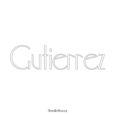 Gutierrez Free Printable Family Name Stencils with 6 Unique Typography ...