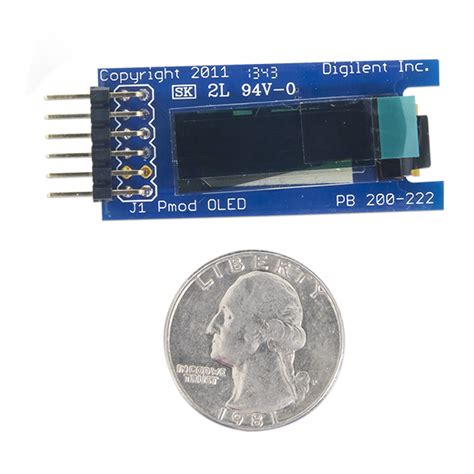 Pmod OLED: 128 x 32 Pixel Monochromatic OLED Display – MGSL