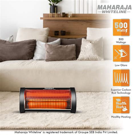 Buy Maharaja Whiteline Nano Carbon 500 Watts Carbon Room Heater (Low ...