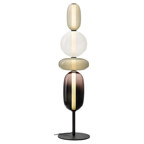 Contemporary Blown Crystal Glass Floor Lamp - Pebbles by Boris Klimek ...