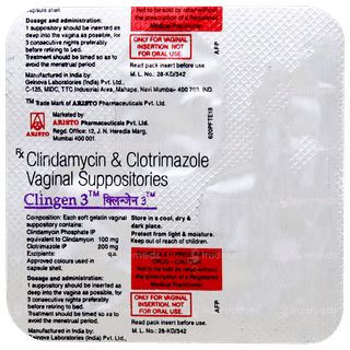 Clingen 3 100/200 MG Suppository | Order Clingen 3 100/200 MG ...