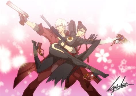 dante and bayonetta (devil may cry and 2 more) drawn by hiryuu ...