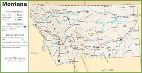 Montana Map With Rivers