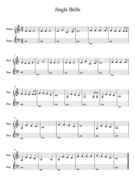Jingle Bells Piano Notes With Numbers at Guillermo Wilbur blog