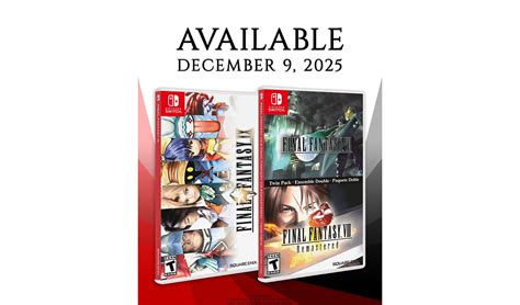 Final Fantasy 7 and 8 Remastered Twin Pack, Final Fantasy 9 Nintendo ...