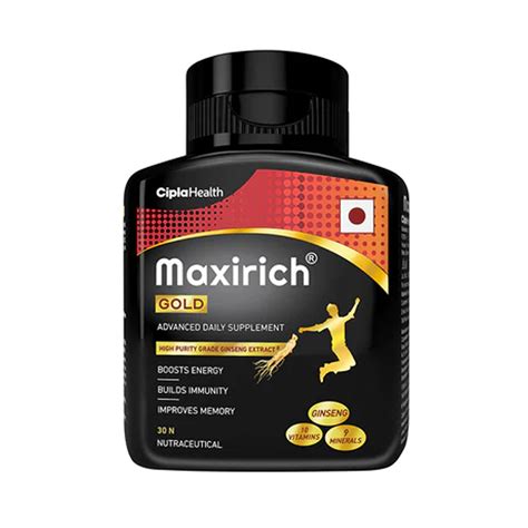 Cipla Maxirich Gold Multivitamin Tablet 30 Nos - Cureka - Online Health ...