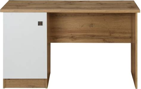 DeckUp Uniti Wotan Oak & White Engineered Wood Office Table Price in ...
