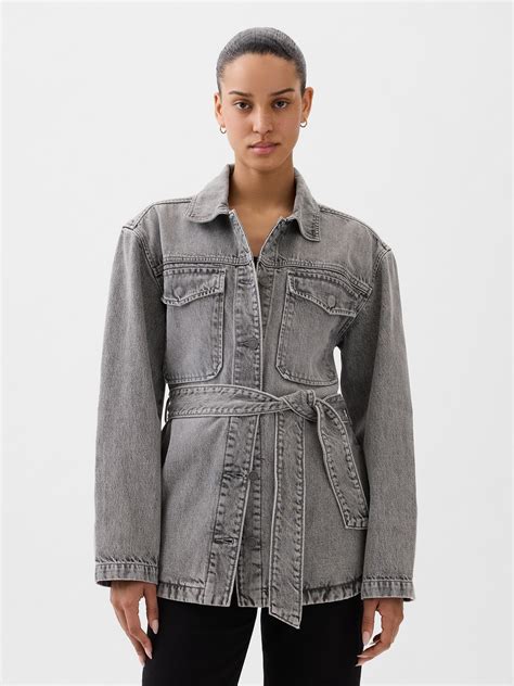 Belted Denim Shirt Jacket | Gap