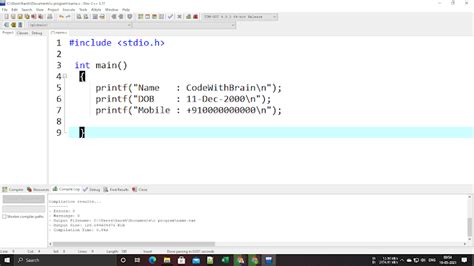 Program of Writing a Name C Programming 的图像结果