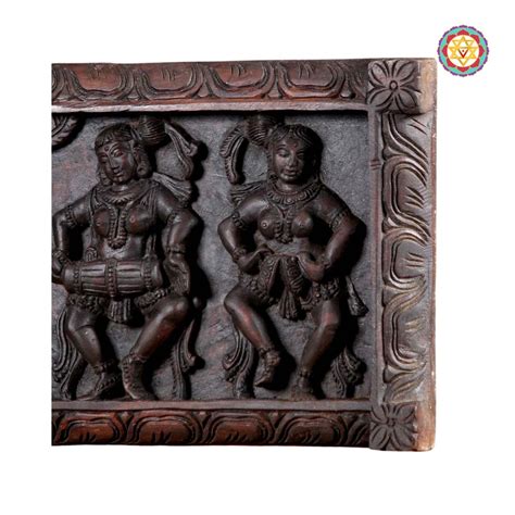 Dancing Apsaras Wood Wall Panel – Pretty Homes India