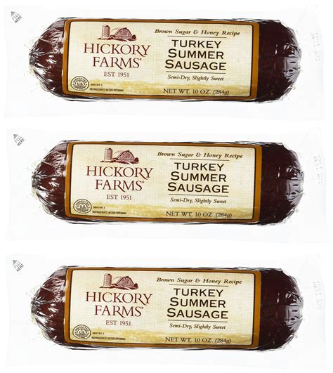 Hickory Farms Turkey Summer Sausage 10 oz (3-Pack) | Delicious Gourmet ...