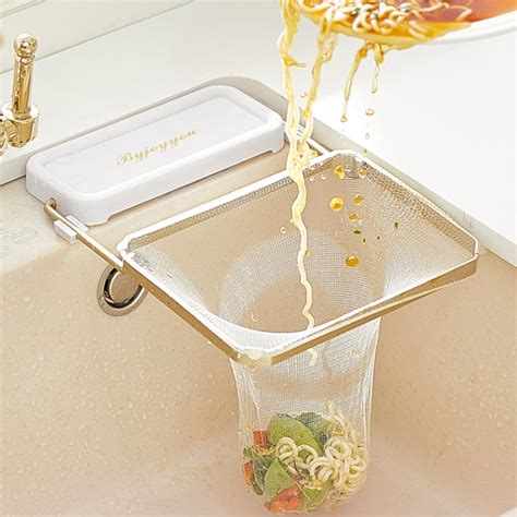 Amazon.com: Sink Hanging Drain Basket Stainless Steel Corner Sink ...