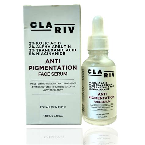 CLARIV Anti Pigmentation Serum: Kojic, Arbutin, Tranexamic, Niacinamide ...