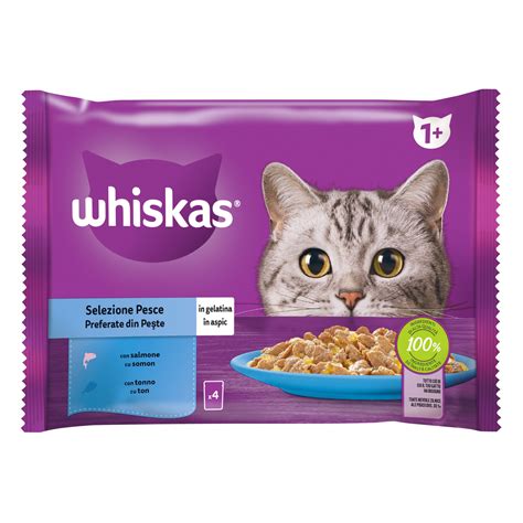 Мокра храна за котки Whiskas, Селекция от риби в желе, 13 x 4 x 85 гр ...