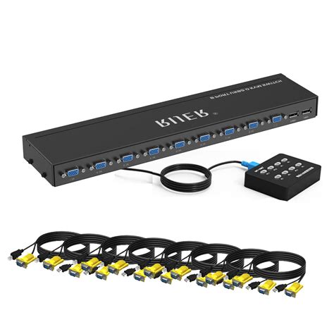 Kitchenhoney Upgraded MT-VIKI 8 Port Smart KVM Switch Manual Key Press ...