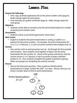 Prime Factorization Tutorial Lesson 的图像结果