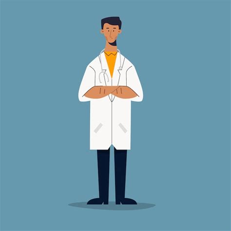 Pharmacist character | Premium Vector