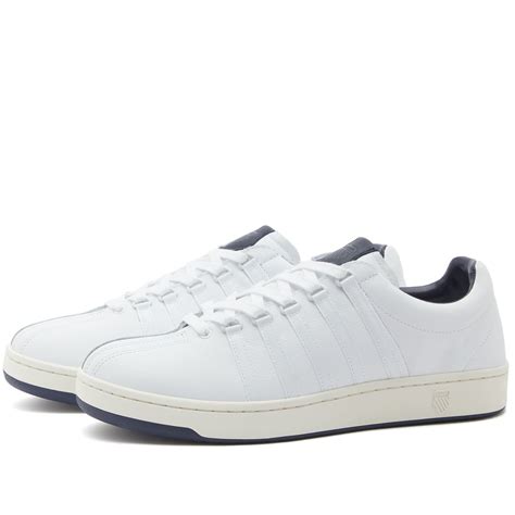 K-Swiss Men's Classic GT Sneakers in White/Navy K-SWISS